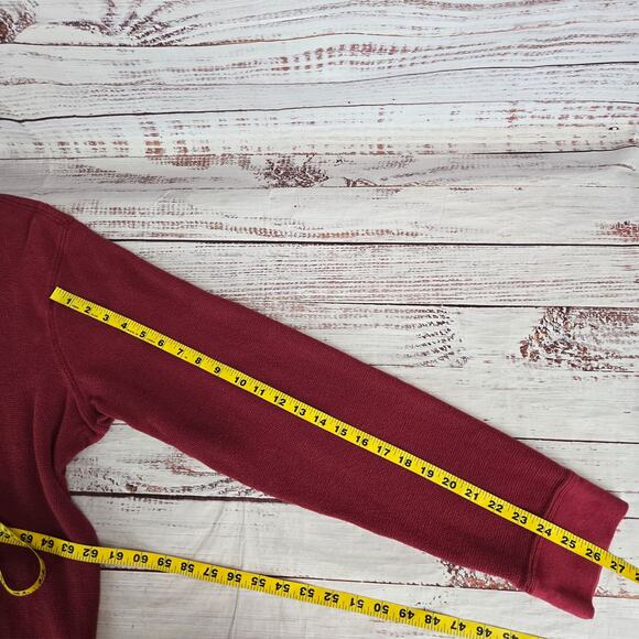 Sonoma Men's Thermal Henley 2XL Burgundy Waffle Knit 3 Button Look and Bundle - Picture 9 of 10